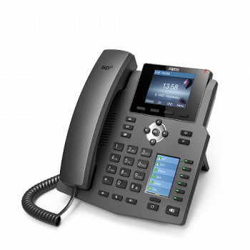 X4G Telefon VoIP z 2 wyświetlaczami, 4 linie SIP, PoE,